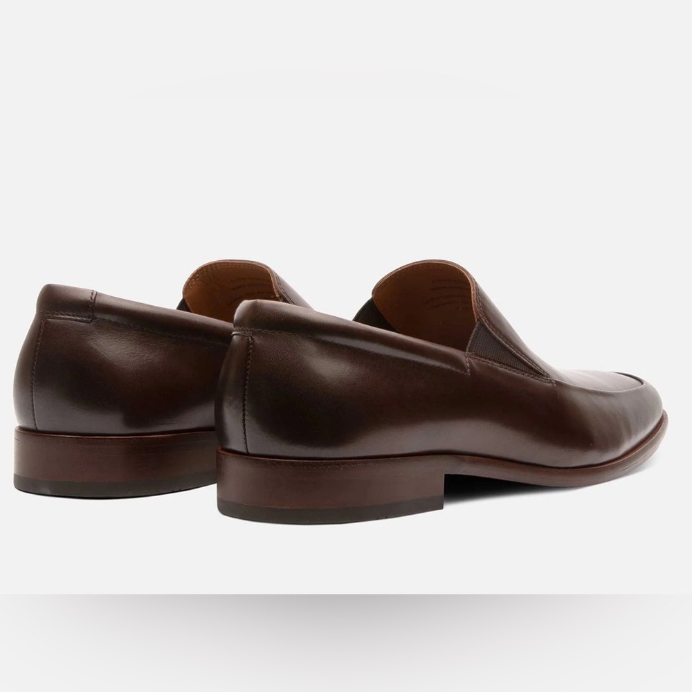 Gordon Rush $245 Men’s Elliot Brown Leather Slip On Dress Shoes Size 13 New - Picture 3 of 10